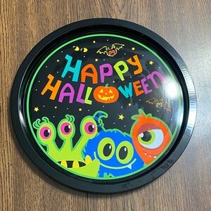 “5/$20” metal Happy Halloween alien monster serving tray